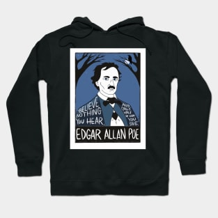 Edgar Allan Poe Folk Art Hoodie